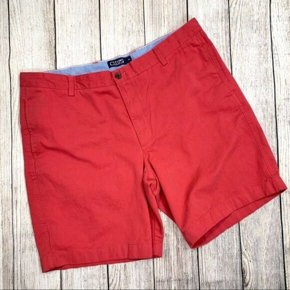 Chaps Mens Faded Red Flat Front Shorts Size 40 - Picture 1 of 4